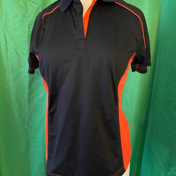 Extreme performance black/orange short sleeve shirt Ladies . UV protection 40+ - Picture 2 of 8